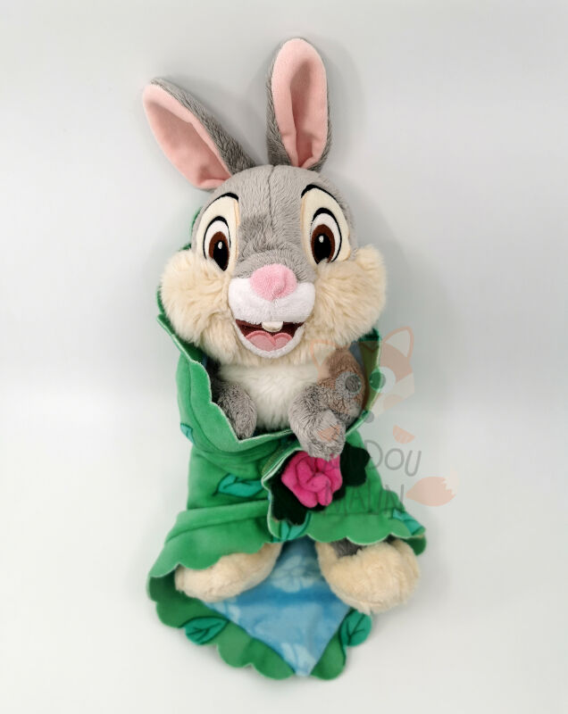  - thumper the rabbit - plush in blanket green flower 30 cm 